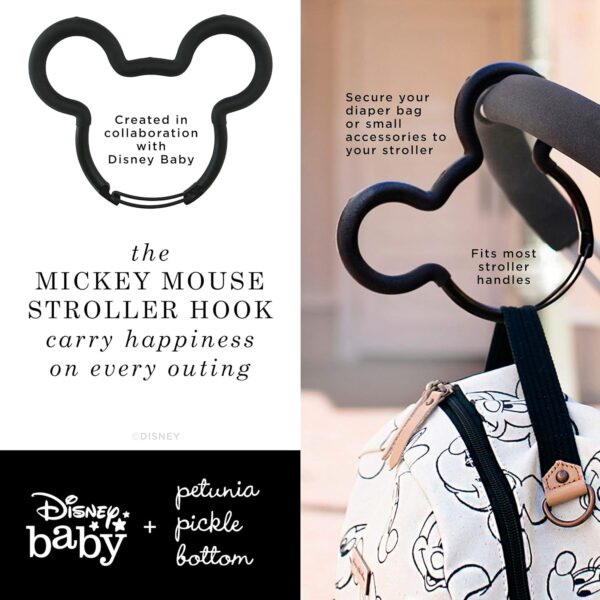 Petunia Pickle Bottom Disney Mickey Mouse Stroller Hook, Black Details