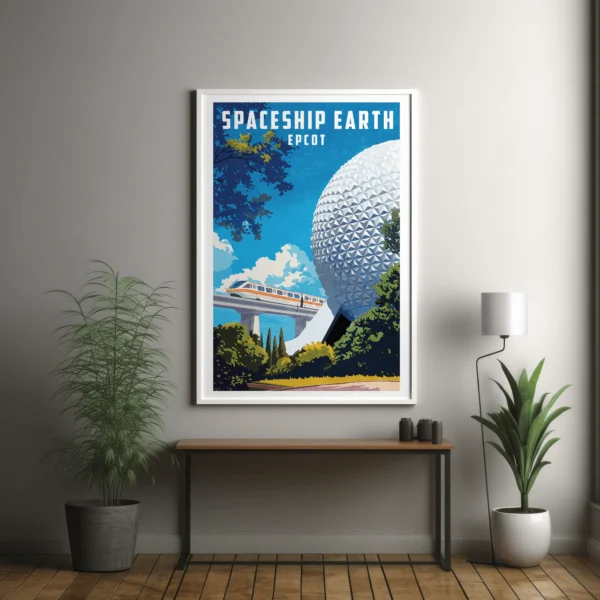 Spaceship Earth Art Epcot Artwork Digital Download