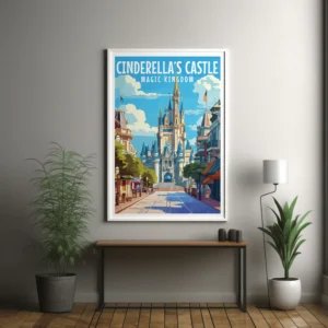 Cinderella's Castle Art Digital Download