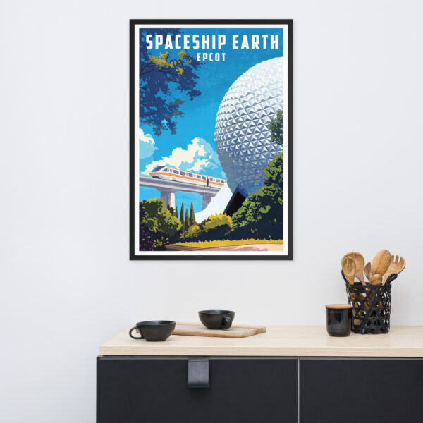 Spaceship Earth Art - Framed poster