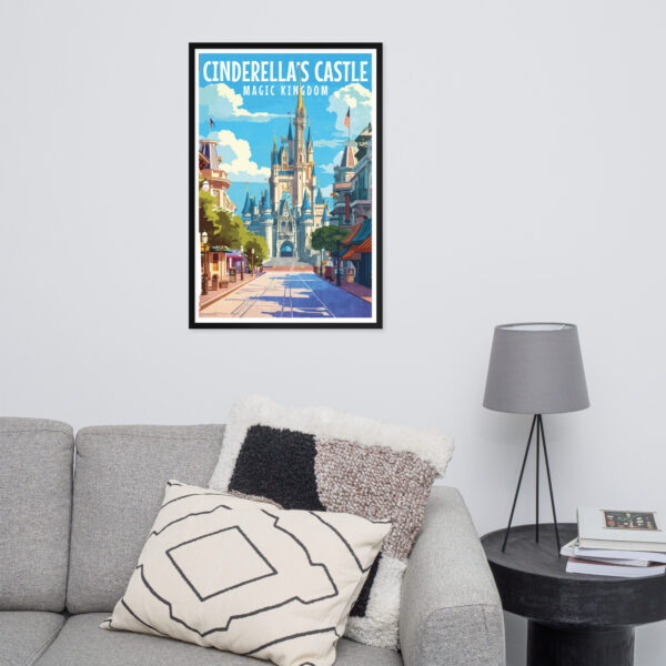 Cinderella's Castle Art - Framed poster - Image 3