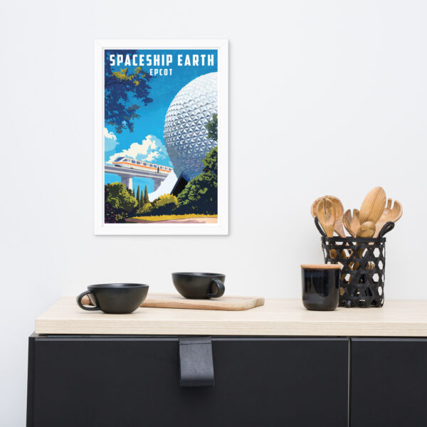 Spaceship Earth Art - Framed poster - Image 5