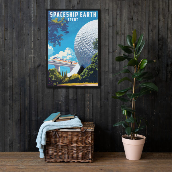 Spaceship Earth Art - Framed canvas