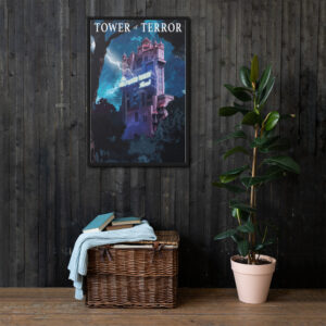 Tower of Terror Framed Canvas in Black